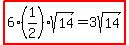highlight%286%281%2F2%29sqrt%2814%29=3sqrt%2814%29%29