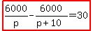 highlight%286000%2Fp-6000%2F%28p%2B10%29=30%29