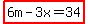 highlight%286m-3x=34%29