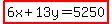 highlight%286x%2B13y=5250%29