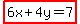 highlight%286x%2B4y=7%29