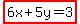 highlight%286x%2B5y=3%29