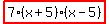 highlight%287%28x%2B5%29%28x-5%29%29