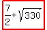 highlight%287%2F2%2Bsqrt%28330%29%29