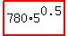 highlight%28780%2A5%5E0.5%29