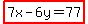 highlight%287x-6y=77%29