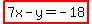 highlight%287x-y=-18%29