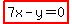 highlight%287x-y=0%29