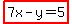highlight%287x-y=5%29