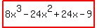 highlight%288x%5E3-24x%5E2%2B24x-9%29