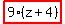 highlight%289%28z%2B4%29%29