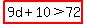 highlight%289d%2B10%3E72%29
