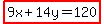 highlight%289x%2B14y=120%29