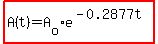 highlight%28A%28t%29=A%5Bo%5De%5E%28-0.2877t%29%29