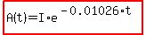 highlight%28A%28t%29=I%2Ae%5E%28-0.01026%2At%29%29