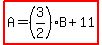highlight%28A=%283%2F2%29B%2B11%29