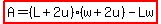 highlight%28A=%28L%2B2u%29%28w%2B2u%29-Lw%29
