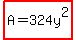 highlight%28A=324y%5E2%29