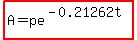 highlight%28A=pe%5E%28-0.21262t%29%29
