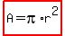 highlight%28A=pi%2Ar%5E2%29