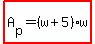 highlight%28A%5Bp%5D=%28w%2B5%29%2Aw%29