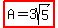 highlight%28A+=+3sqrt%285%29%29