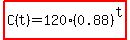 highlight%28C%28t%29=120%280.88%29%5Et%29