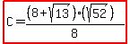 highlight%28C=%28%288%2Bsqrt%2813%29%29%28sqrt%2852%29%29%29%2F8%29