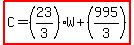 highlight%28C=%2823%2F3%29W%2B%28995%2F3%29%29