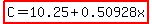 highlight%28C=10.25%2B0.50928x%29