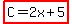 highlight%28C=2x%2B5%29