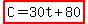 highlight%28C=30t%2B80%29