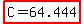 highlight%28C=64.444%29
