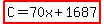 highlight%28C=70x%2B1687%29