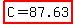 highlight%28C+=87.63%29