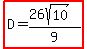 highlight%28D=%2826sqrt%2810%29%29%2F9%29