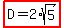 highlight%28D=2%2Asqrt%285%29%29