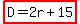 highlight%28D=2r%2B15%29