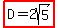 highlight%28D=2sqrt%285%29%29