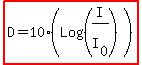 highlight%28D+=+10%28Log%28I%2FI%5B0%5D%29%29%29