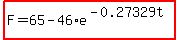 highlight%28F=65-46%2Ae%5E%28-0.27329t%29%29