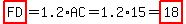 highlight%28FD%29=1.2%2AAC+=+1.2%2A15=highlight%2818%29