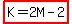 highlight%28K+=+2M-2%29