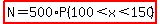 highlight%28N=500%2AP%28100%3Cx%3C150%29%29