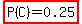highlight%28P%28C%29=0.25%29