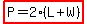 highlight%28P=2%28L%2BW%29%29