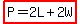 highlight%28P=2L%2B2W%29