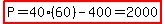 highlight%28P=40%2860%29-400=2000%29