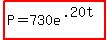 highlight%28P=730e%5E%28.20t%29%29