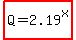 highlight%28Q=2.19%5Ex%29